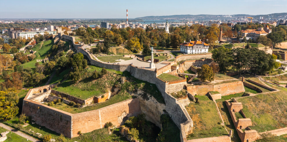 Aerial view of Kalemegdan Fortress