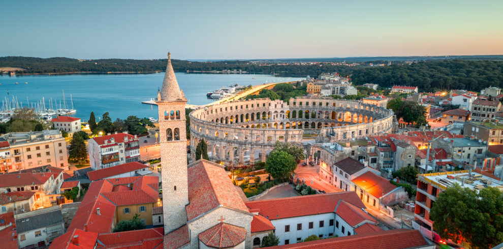 Pula, Croatia Historic Old Town Cityscape